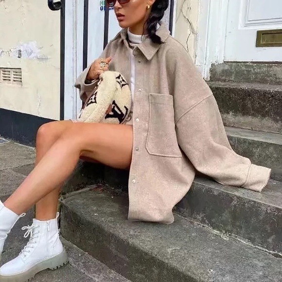 Coat jacket pockets women light fall fashion - Picture 10 of 13